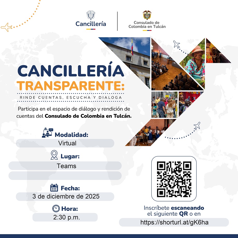 Embajada y consulados de Colombia en Ecuador invitan a la Rendición de Cuentas 2024-2025
