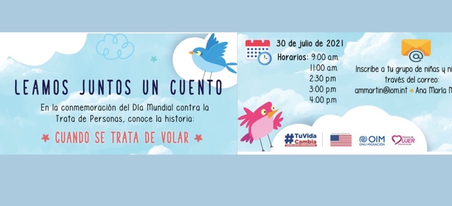 El Consulado de Colombia en Tulcán invita al encuentro 'Leamos juntos un cuento: Cuando se trata de volar', el 30 de julio de 2021